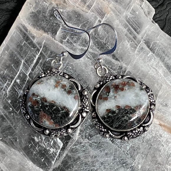 Eudialyte Earrings Stone Crystal Jewelry - Picture 6 of 8